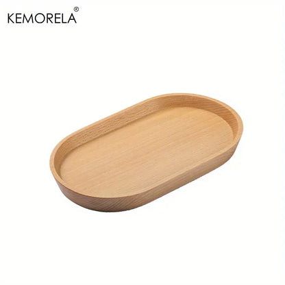 KEMORELA Japanese-style Wooden Tray Dessert Plate