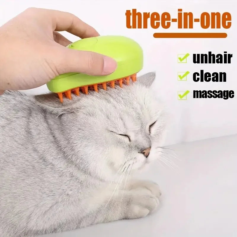 Mango Design Pet Spray Brush, Massage Bathing Comb For Dog & Cat Grooming Tool