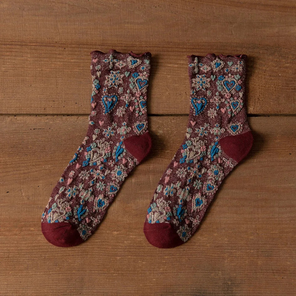 Retro Japanese Style Women Socks