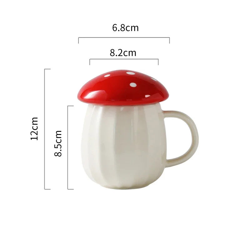 Cartoon Mushroom Water Bottle Mug Cup