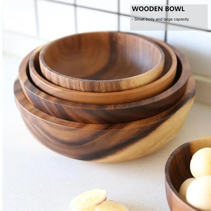 ECO-Friendly Wooden Utensils Bowl Food Container