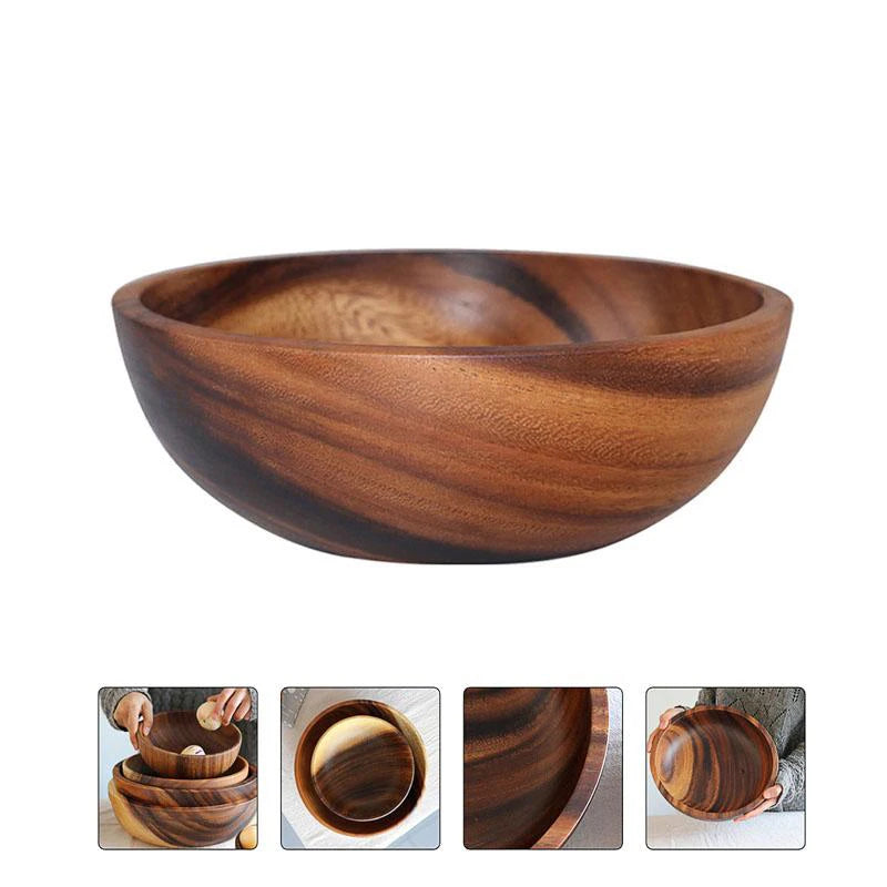 ECO-Friendly Wooden Utensils Bowl Food Container