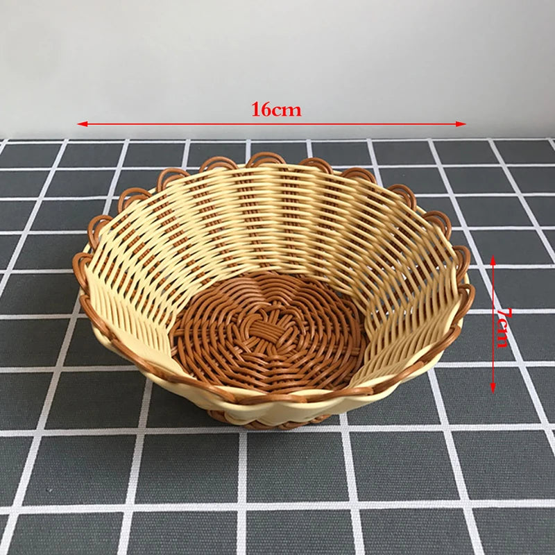 Japanese-style Wooden Round Dessert Plate