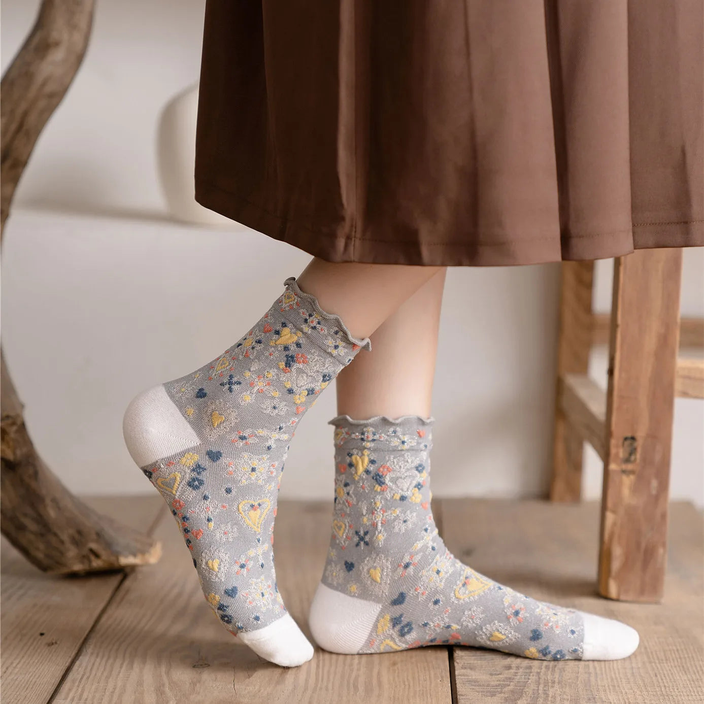 Retro Japanese Style Women Socks