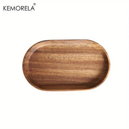 KEMORELA Japanese-style Wooden Tray Dessert Plate