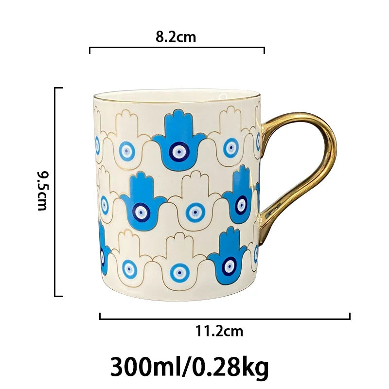 Creative Turkish Blue Devil's Eye Ceramic Mug