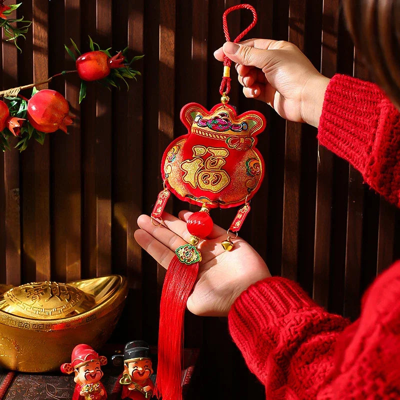 Chinese New Year Decoration Traditional Hanging Strings Bell Hanging Spring Festival Lanterns