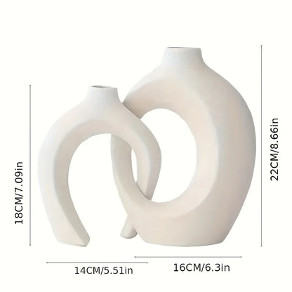 Nordic Modern Ceramic Vase Set of 2