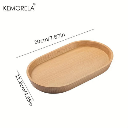 KEMORELA Japanese-style Wooden Tray Dessert Plate