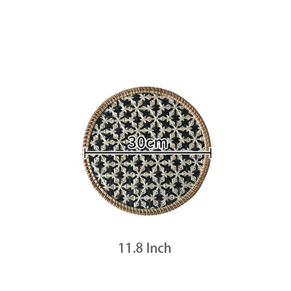 Hand Woven Round Rattan weaving TableMat