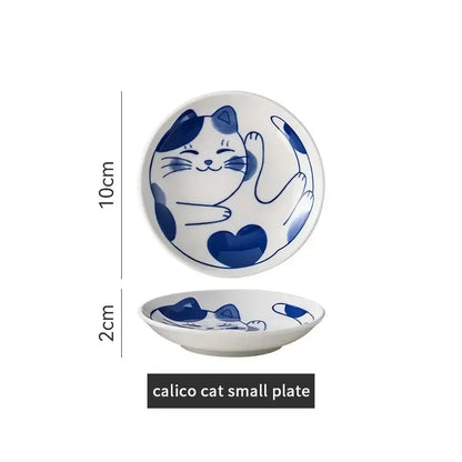 Japanese Style Cat Pattern Dessert Sauce Dish