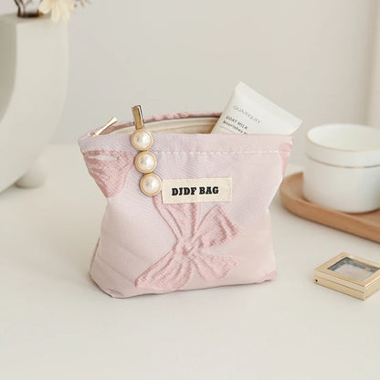 DJDF New Mini Female Cosmetic Bag Portable Soft Small Sanitary Napkin Storage Bag