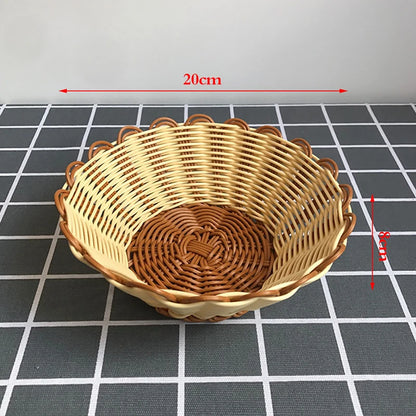 Japanese-style Wooden Round Dessert Plate