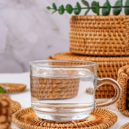 Vietnamese Autumn Rattan Woven Coasters