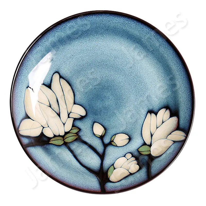 European Style Retro Ceramic Floral Pattern Plates