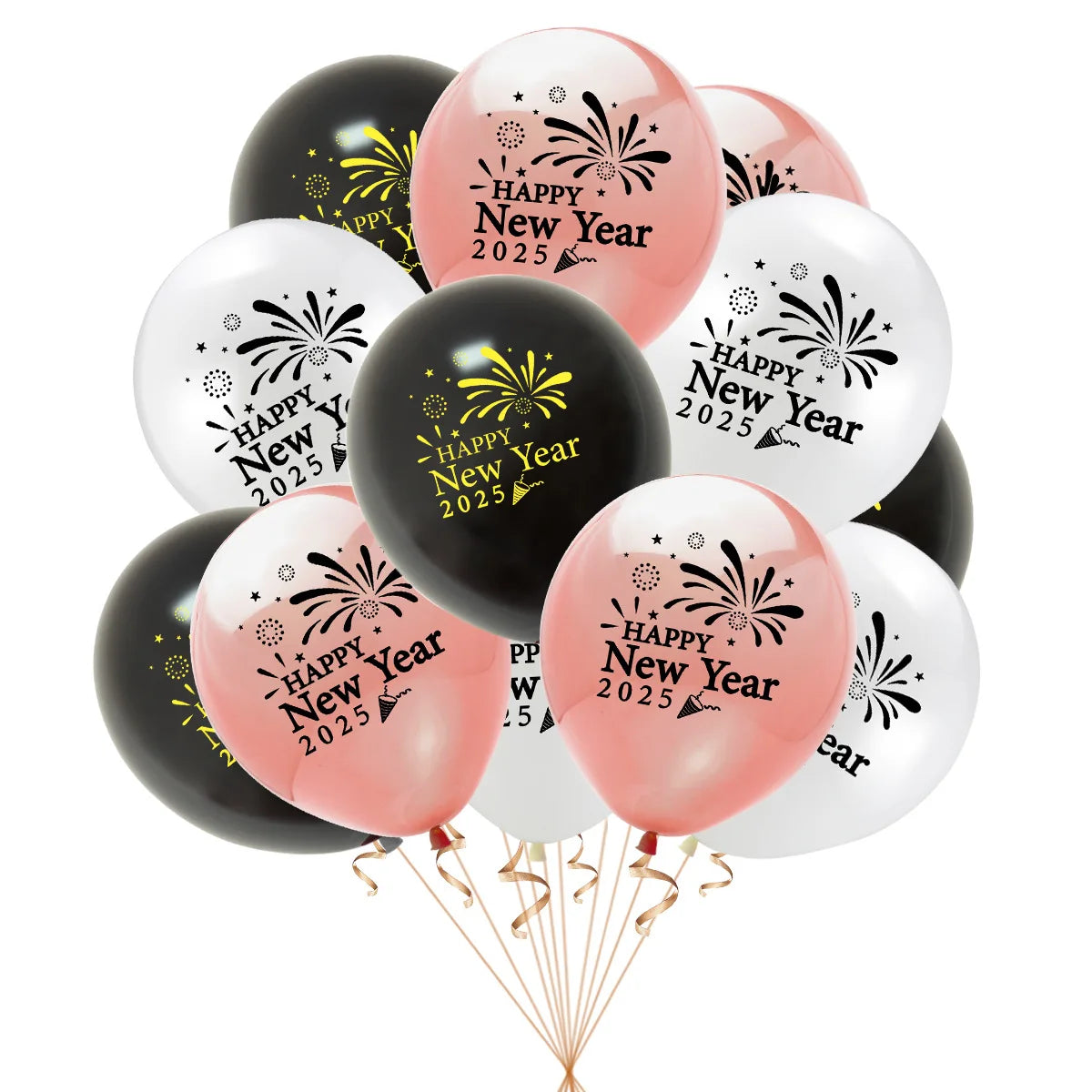 2025 New Year's Day Party Latex Balloons Happy New Year Party Decoration Happy New Year Balloon Set