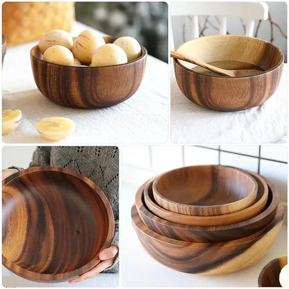 ECO-Friendly Wooden Utensils Bowl Food Container