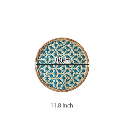 Hand Woven Round Rattan weaving TableMat