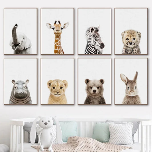 Nordic Animal Wall Canvas Art Painting Poster