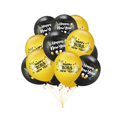 2025 New Year's Day Party Latex Balloons Happy New Year Party Decoration Happy New Year Balloon Set