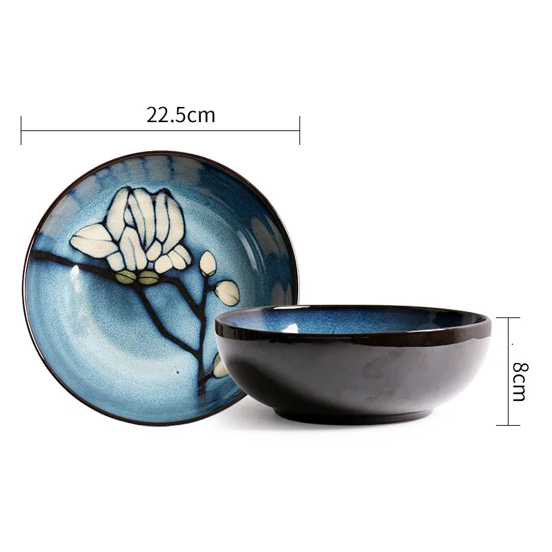 European Style Retro Ceramic Floral Pattern Plates