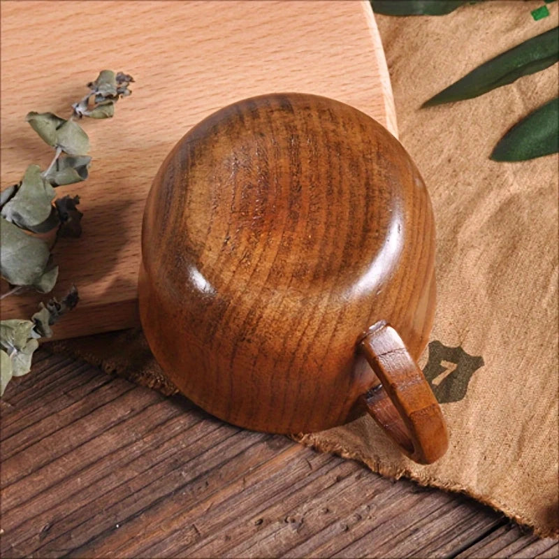 Vintage Wooden Espresso Tea Cup