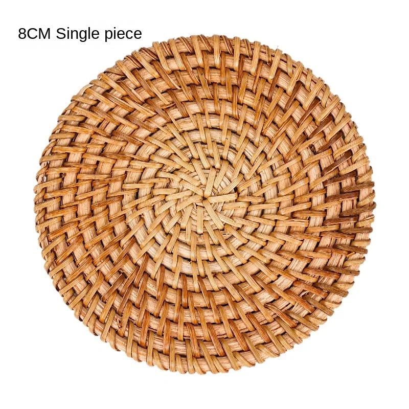 Vietnamese Autumn Rattan Woven Coasters