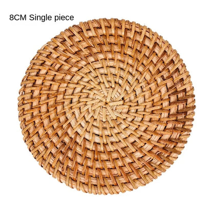 Vietnamese Autumn Rattan Woven Coasters