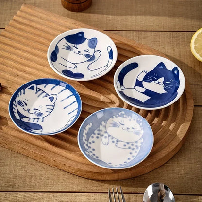 Japanese Style Cat Pattern Dessert Sauce Dish