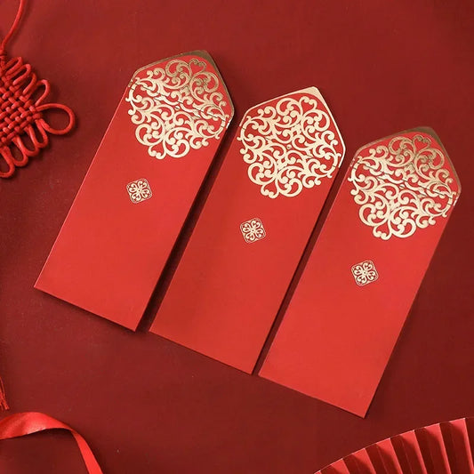 10pcs Chinese Spring Festival Red Pocket For Happy New Year