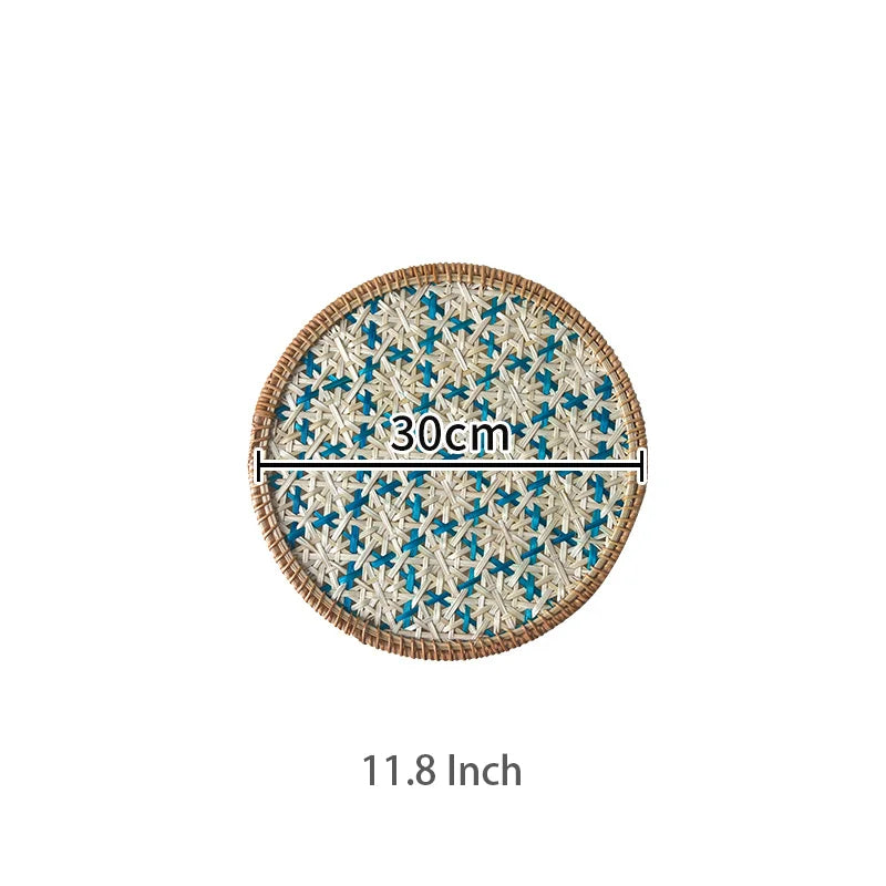 Hand Woven Round Rattan weaving TableMat