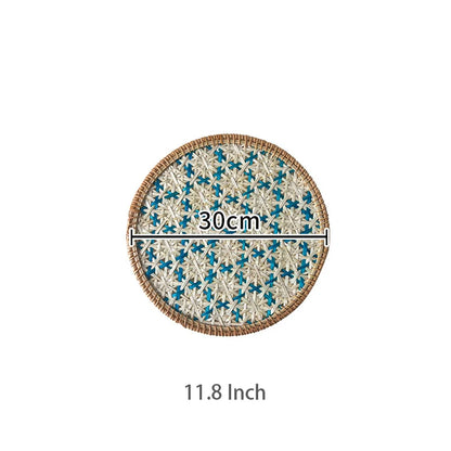 Hand Woven Round Rattan weaving TableMat