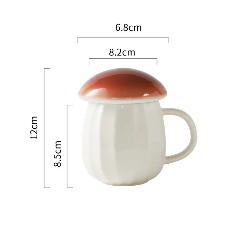 Cartoon Mushroom Water Bottle Mug Cup