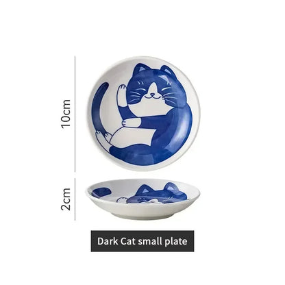 Japanese Style Cat Pattern Dessert Sauce Dish