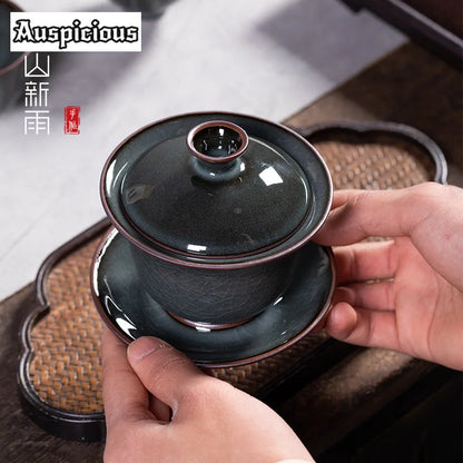 150ml Japanese Style Handmade Iron Body Ceramic Tea Gift