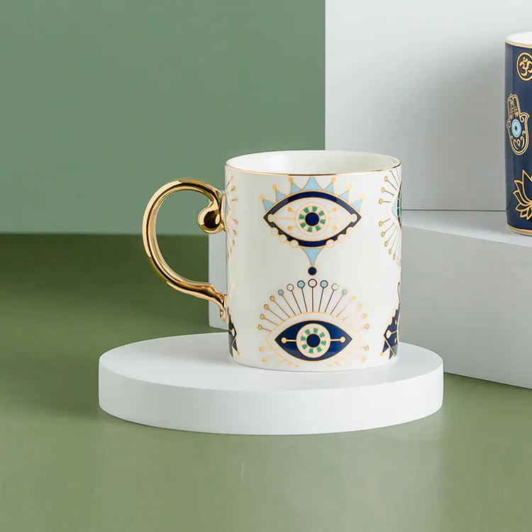 Creative Turkish Blue Devil's Eye Ceramic Mug