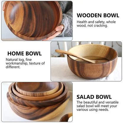 ECO-Friendly Wooden Utensils Bowl Food Container