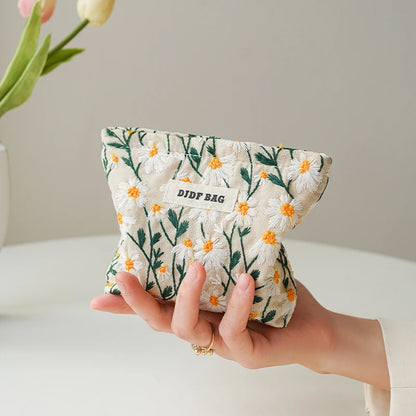 DJDF New Mini Female Cosmetic Bag Portable Soft Small Sanitary Napkin Storage Bag