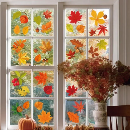 Fall Leaves Window Clings Windows Doors Decorated