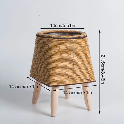 Nordic Imitation Rattan Hand Woven Planters