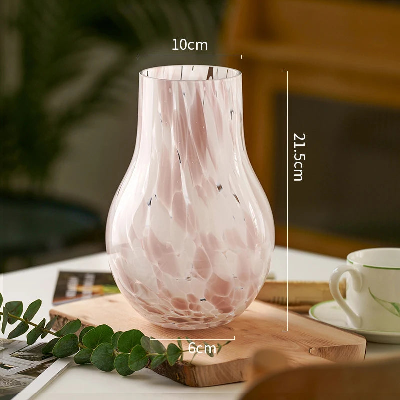 Pink Leopard Glass Flower Device