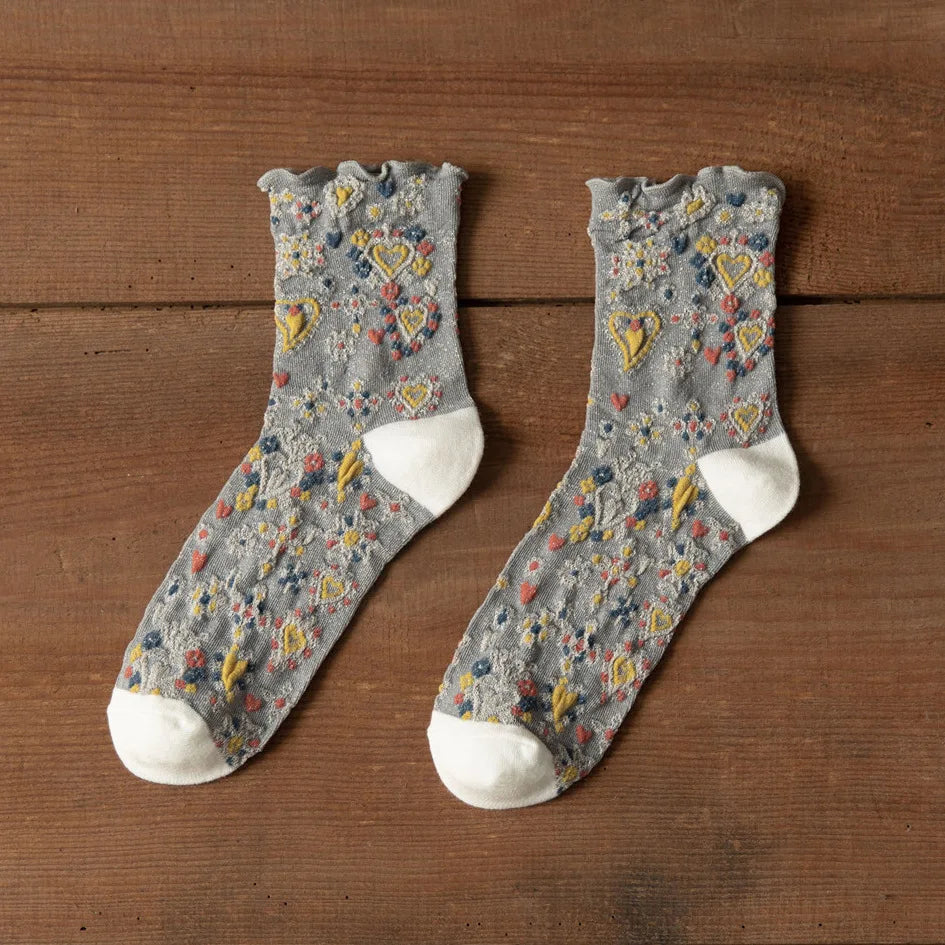 Retro Japanese Style Women Socks