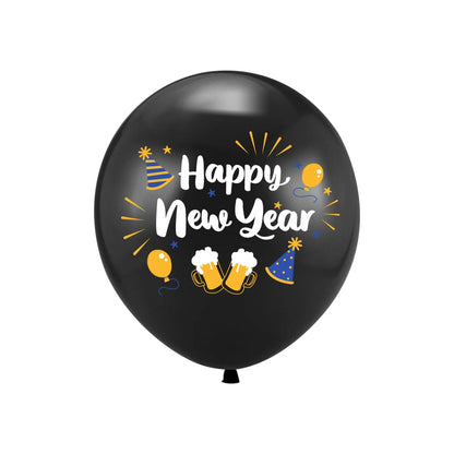 2025 New Year's Day Party Latex Balloons Happy New Year Party Decoration Happy New Year Balloon Set