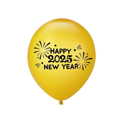 2025 New Year's Day Party Latex Balloons Happy New Year Party Decoration Happy New Year Balloon Set