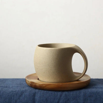 220ml Simple Ceramic Coffee Cups and Saucers