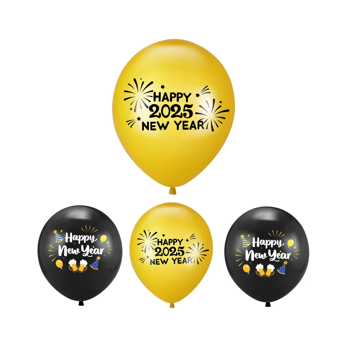 2025 New Year's Day Party Latex Balloons Happy New Year Party Decoration Happy New Year Balloon Set