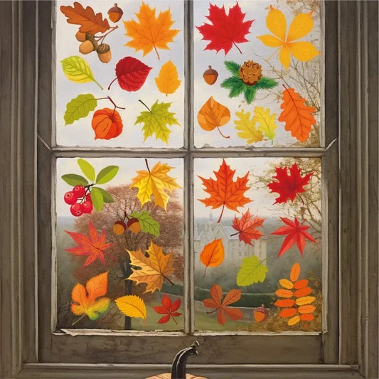 Fall Leaves Window Clings Windows Doors Decorated