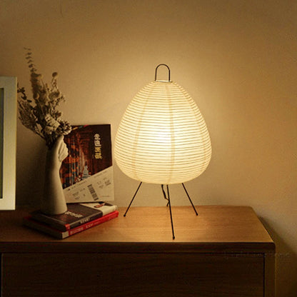 Japanese Design Akari Wabi-sabi Yong Printed Rice Paper Table Lamp