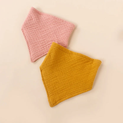 3pcs Cat Square Triangle Bib Rabbit Ear Wooden Ring Baby Towel Set