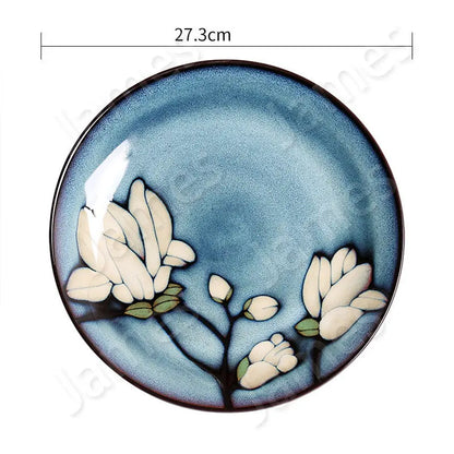 European Style Retro Ceramic Floral Pattern Plates